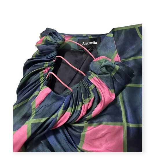 Ahluwalia  Cutout Draped Printed Mini Skirt, UK12/US 8, New with tag - Picture 9 of 15